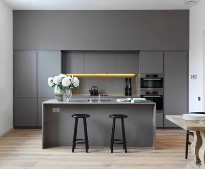 4K изображения кухонь в сером цвете: погрузитесь в реалистичность