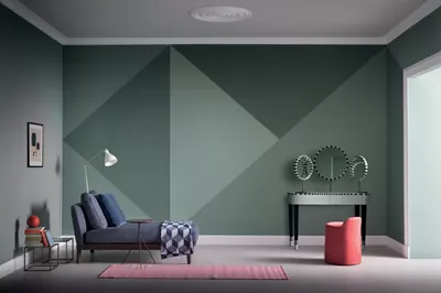 Фотоотчет: стильные комбинации цветов для покраски стен в два оттенка