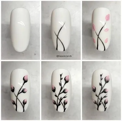 Фотографии рисунков цветов на ногтях для iOS и Android