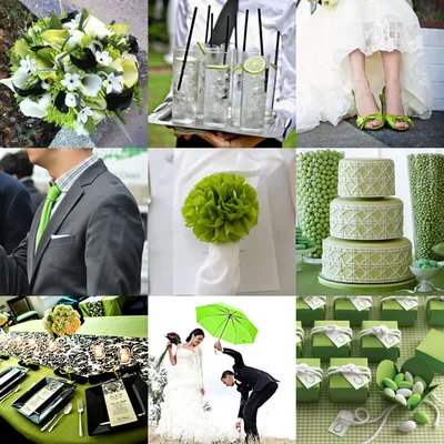 Природная красота: зеленые декорации на свадебных фотографиях
