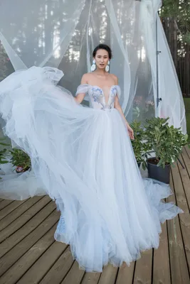 Удивительные свадебные платья голубого цвета в HD качестве