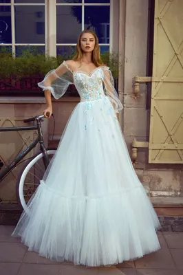 Изысканные свадебные платья голубого цвета: Обновите свой стиль