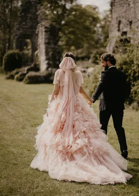 Фото розового свадебного платья в HD качестве