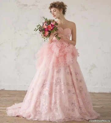 Скачать фотографии свадебных платьев розового цвета бесплатно