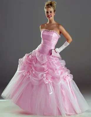 Очаровательное свадебное платье в розовых тонах (фото)