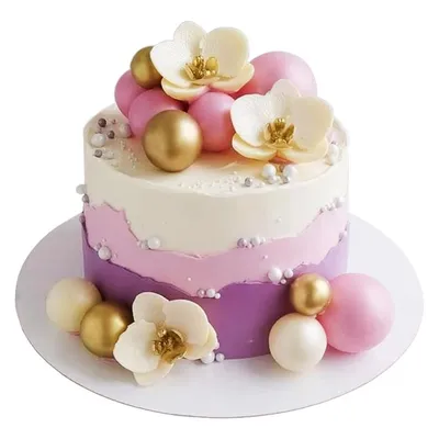 Изображение роскошного цветочного торта на iPhone