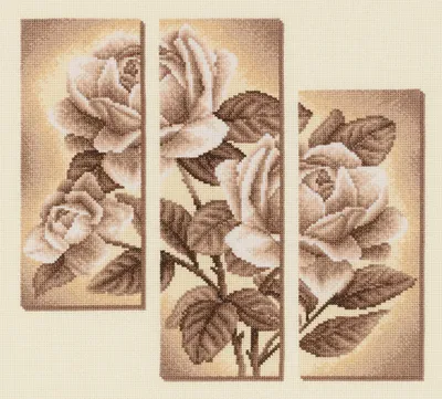 Поэзия цветочных лепестков: тройной триптих, создающий уникальную атмосферу