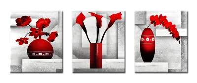 Красота на трёх панелях: фото триптих с образами прекрасных цветов