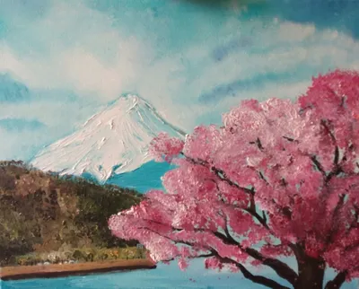 Удивительный рисунок с цветущей сакурой