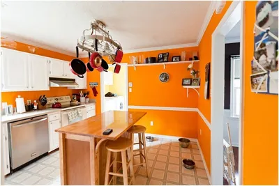 Оригинальные цветовые сочетания на кухонных стенах в 2024 году