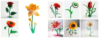 Фон с реалистичными цветами 3D: скачать PNG картинки