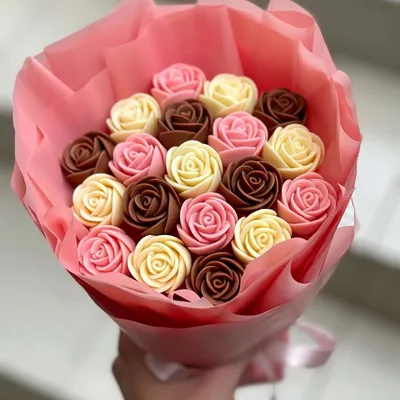 Цветы из шоколада фотографии