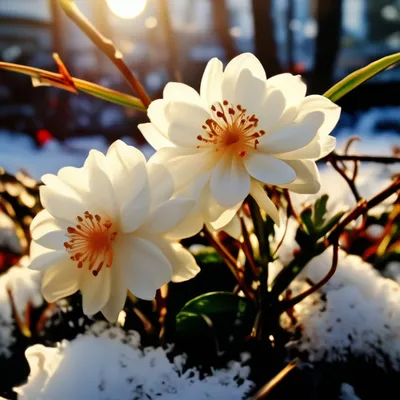 Рисунки зимних цветов: нежность и красота на бумаге