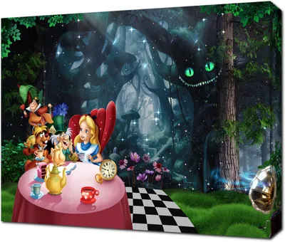 Картина на холсте Алиса и Чеширский кот в лесу: - Арт. 500984 | Купить в  интернет-магазине - Уютная стена