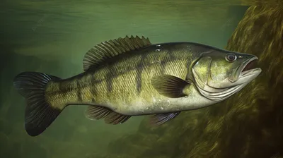 Бас рыб Largemouth на месте шлюпки Стоковое Фото - изображение  насчитывающей место, губа: 43848180