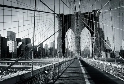 Фотообои на стену «Бруклинский мост». WG 00114 Brooklyn Bridge