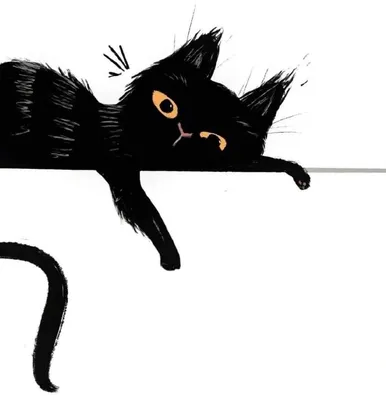 Vecteur Stock Векторный рисунок. Чёрный силуэт сидящего котёнка | Adobe  Stock