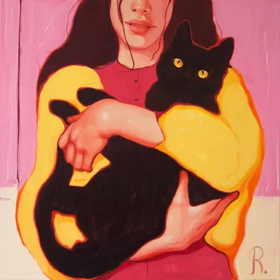 Купить картину Черный кот в Москве от художника Полищук Алексей