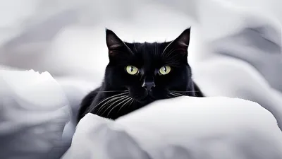 Черный кот · Бесплатные стоковые фото