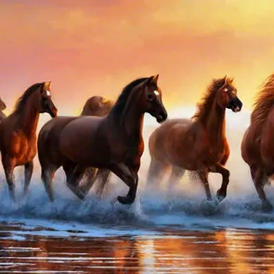 [70+] Фото лошадей в воде фото