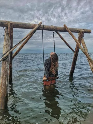 Сказочное место - качели в воде на Финском заливе. | Native | Дзен