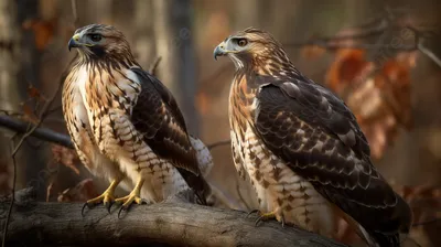 Фото птица Ястреб Red-tailed hawk Животные