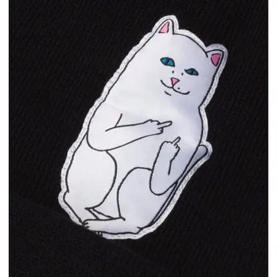 Шапка beanie Ripndip Nermal оригинал кот показывает фак (fuck off) | Tempa