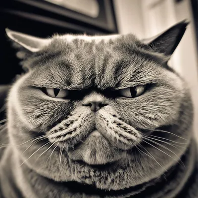 Мой толстый недовольный кот в стиле…» — создано в Шедевруме