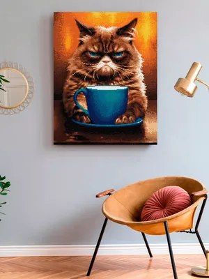 Мужская толстовка «Мем Недовольный кот» цвет белый - дизайнер принта yungvag