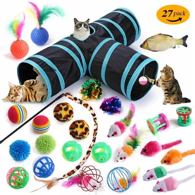 Забавные игрушки для кошек, игрушки для котят, забавный канал,  комбинированный набор игрушек для кошек, комплект игрушек для кошек –  лучшие товары в онлайн-магазине Джум Гик