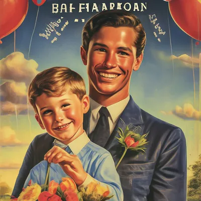 Картинка с розами и ромашками на День сыновей