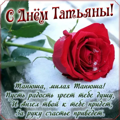 Открытка - розы на красном фоне на День Татьяны