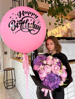 Шар круг с надписью на день рождения купить в Москве недорого -  интернет-магазин SharLux