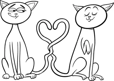 Влюбленные коты, реалистично, высокая …» — создано в Шедевруме