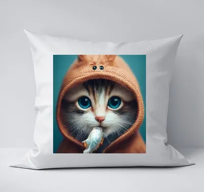 Cat wearing Hoodie | Животные, Кот, Рисунок