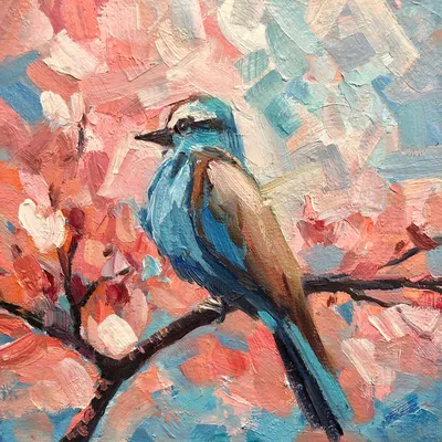 Полет синей птицы» картина Ногиной Ирины маслом на холсте — купить на  ArtNow.ru