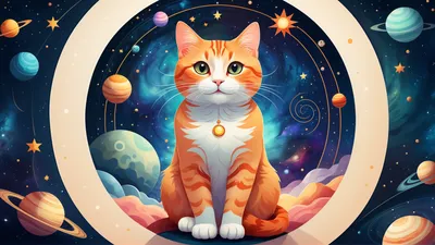 Космос в виде кошки» — создано в Шедевруме