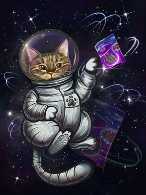 Рисунок И коты хотят в космос - «КОСМИЧЕСКАЯ ОДИССЕЯ» (№304134-06.04.2022 -  13:39)