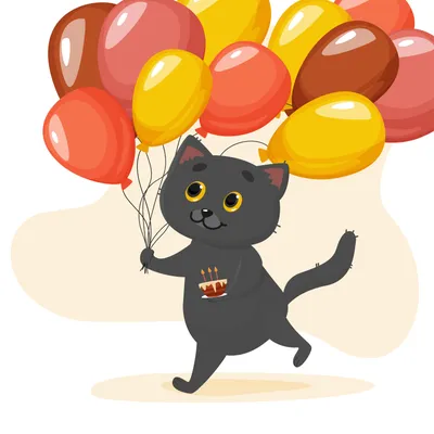 Кот в шляпе празднует день рождения 2 Стоковое Изображение - изображение  насчитывающей партия, потеха: 214755795