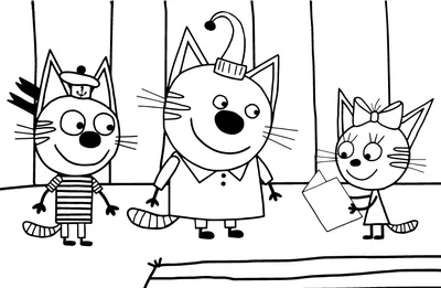 раскраска страницы набросок мультфильма милый кот. раскраска для детей  Иллюстрация вектора - иллюстрации насчитывающей черный, чертеж: 218495857