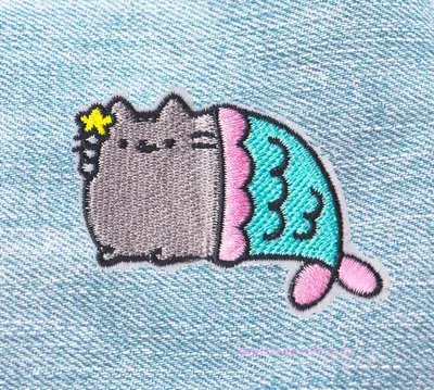 Кот пушин, pusheen с рыбой» — создано в Шедевруме