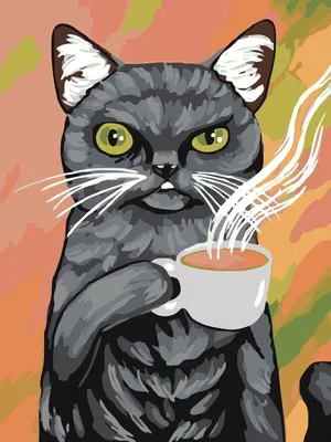 Кот, что я делаю, я пью кофе и знаю вещи, Картина на холсте, смешная кошка  пьет кофе, постер с кошкой и кофе | AliExpress