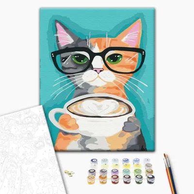 Кот с чашечкой кофе стоковое фото. изображение насчитывающей чашка -  194874260
