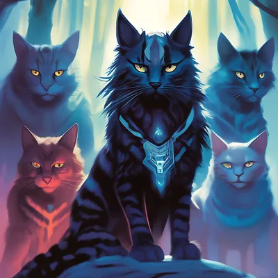 Коты воители ( Племя теней ) арт» — создано в Шедевруме