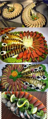 Красивая нарезка рыбы на тарелке. Праздничное оформление нарезки 😉 | Food,  Salad bar, Ethnic recipes