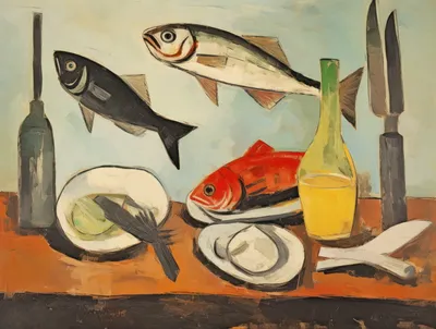 Уильям Меррит Чейз - натюрморты с рыбой