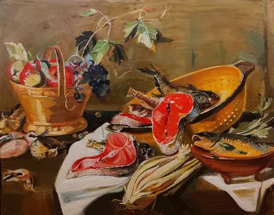 Георгий Осепашвили. «Натюрморт с рыбой» — Арт-галерея «Стены»