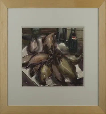 Картина \"Итальянский натюрморт с рыбой, сыром, виноградом и вином \" |  Интернет-магазин картин \"АртФактор\"
