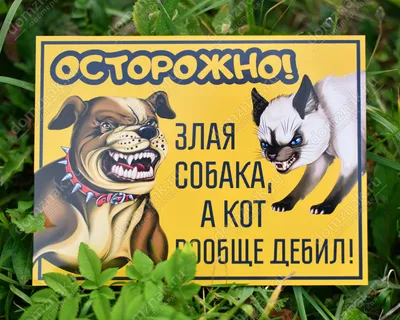 Табличка\"Осторожно злая собака! в Нижнем Новгороде