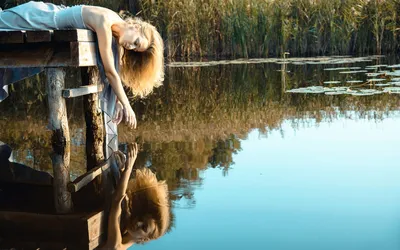 Отражение луны на воде, луна, …» — создано в Шедевруме